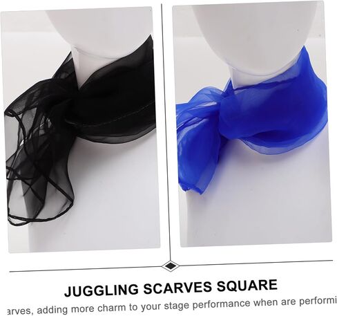 Zerodeko 5Pcs Colorful Juggling Scarves Dance Square Scarves for Performance Props Versatile and Lightweight and Easy to Carry in Saudi Arabia