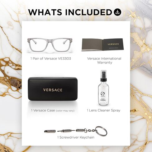 Versace VE3303 Medusa Biggie Eyeglass مع طقم النظارات الفاخرة in Saudi Arabia