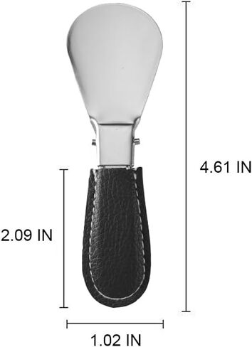 4.7inch Stainless Steel Shoe Horn withLeather Handle,for Seniors and Adults Shoehorn for All Shoe Types in Saudi Arabia