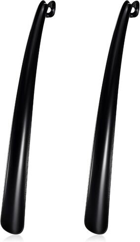 2 PCS حذاء قرن طويل مقبض طويل ، 17 "الحذاء الطويل القرن أحذية البلاستيك قرون الأزرق حذاء حذاء أحذية مساعد للرجال النساء كبار السن in Saudi Arabia