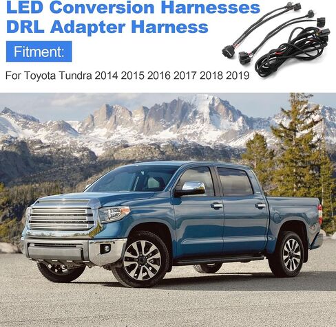 متوافق مع سرج تحويل المصباح الأمامي LED من Toyota Tundra OEM مع سرج محول DRL 2014-2019 (مع سرج طاقة DRL) in Kuwait