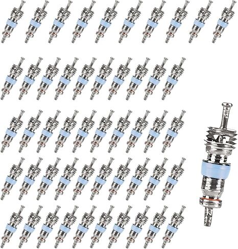 20pcs HVAC Schrader Valve Core لـ R32 R22 R410A ، مجموعة صمام Schrader ، وضغط عالي مع ختم تفلون ، وجزء بديل HVAC مثالي لأنظمة التبريد وتكييف الهواء in Saudi Arabia