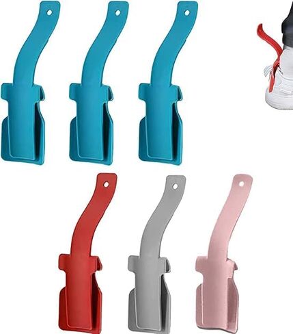 6-Pack Portable Lazy Shoe Helper - Handled Plastic Shoehorn for Easy Shoe Lifting - Suitable for Seniors, Disabled, Men & Women in Saudi Arabia