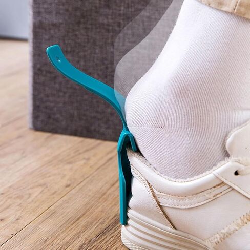 6-Pack Portable Lazy Shoe Helper - Handled Plastic Shoehorn for Easy Shoe Lifting - Suitable for Seniors, Disabled, Men & Women in Saudi Arabia