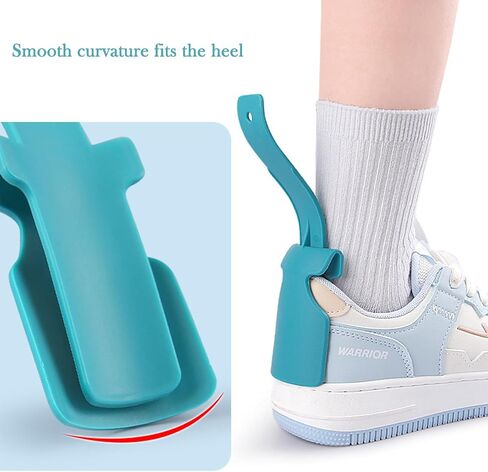 6-Pack Portable Lazy Shoe Helper - Handled Plastic Shoehorn for Easy Shoe Lifting - Suitable for Seniors, Disabled, Men & Women in Saudi Arabia