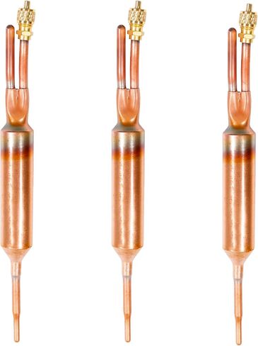 3 PCS Filter Drier Liquid Line مع صمام الشحن ، 25 غرام 1/4 × 1/4 ، متوافق مع R12 ، R22 ، R134A ، R407C in Saudi Arabia