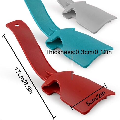 6-Pack Portable Lazy Shoe Helper - Handled Plastic Shoehorn for Easy Shoe Lifting - Suitable for Seniors, Disabled, Men & Women in Saudi Arabia