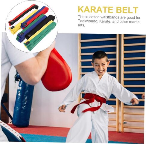 6pcs Comfort Fit Taekwondo Belt Karate Belt for Adults Boys and Girls Martial Arts Practice in Saudi Arabia