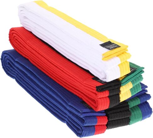 Hemoton 6pcs Taekwondo و Karate Belts وضعت خلايا الفنون القتالية للقطن للبنين والبنات والبالغين معدات التدريب القابلة للتعديل بالألوان in Kuwait