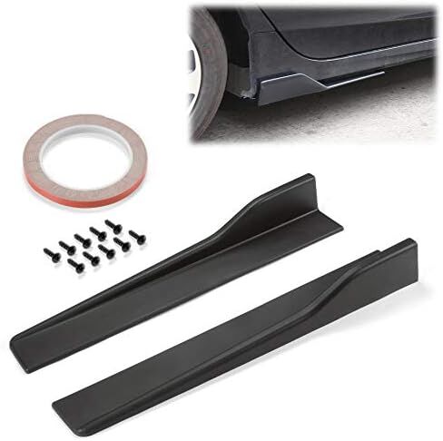 Ezauto Wrap Gloss Black Universal Car Skirt Skirt Extension spritters Winglet Wing Canard Rocker Panel Phody Kit Diffusers Accessories Left/Right in Saudi Arabia