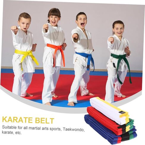 Hemoton 6pcs Taekwondo و Karate Belts وضعت خلايا الفنون القتالية للقطن للبنين والبنات والبالغين معدات التدريب القابلة للتعديل بالألوان in Kuwait