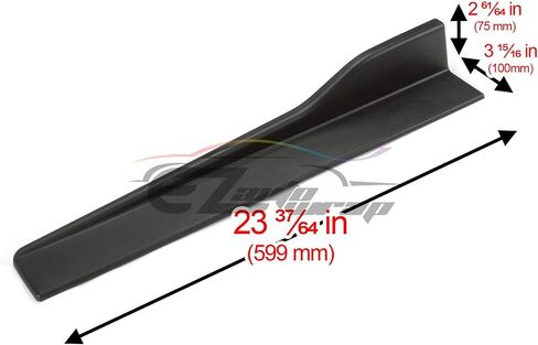 Ezauto Wrap Gloss Black Universal Car Skirt Skirt Extension spritters Winglet Wing Canard Rocker Panel Phody Kit Diffusers Accessories Left/Right in Saudi Arabia