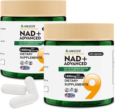 NAD Supplements,Liposomal NAD+ with Resveratrol,1400mg Per Serving,120 Capsules,Supplements for Anti-Aging,Skin Repair,Fatigue Relief,Immunity Enhancement and Antioxidant in Saudi Arabia