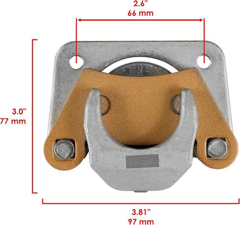Caltric Rear Left Right Brake Caliper with Disc Compatible with Polaris Ranger XP 700 4x4 2006 with Pads in Saudi Arabia