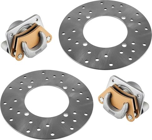 Caltric Rear Left Right Brake Caliper with Disc Compatible with Polaris Ranger XP 700 4x4 2006 with Pads in Saudi Arabia