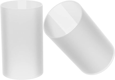 Frosted Glass Hurricane Candle Holders, Chimney Tube, Frosted Glass Cylinder Open Both Ends, Open Ended Hurricane Diameter 2.5", Height 5" in Saudi Arabia