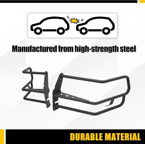 واقي الفرشاة الأمامية Kuafu متوافق مع 2003-2011 Ford Crown Victoria Bumper Grille Grille Guard Bar Bar Bar Steel Powder LH+RH (فقط الجانبين ، بدون مركز) in Saudi Arabia