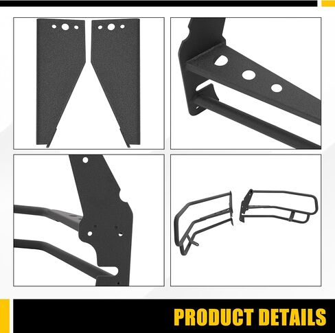 واقي الفرشاة الأمامية Kuafu متوافق مع 2003-2011 Ford Crown Victoria Bumper Grille Grille Guard Bar Bar Bar Steel Powder LH+RH (فقط الجانبين ، بدون مركز) in Saudi Arabia
