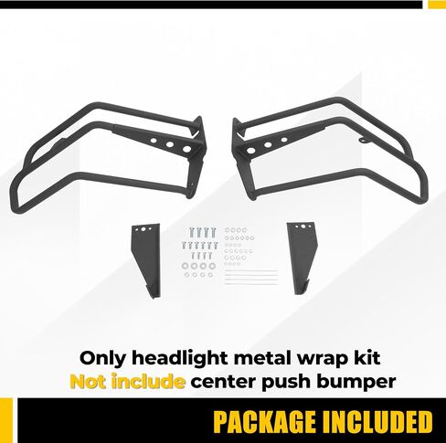 واقي الفرشاة الأمامية Kuafu متوافق مع 2003-2011 Ford Crown Victoria Bumper Grille Grille Guard Bar Bar Bar Steel Powder LH+RH (فقط الجانبين ، بدون مركز) in Saudi Arabia