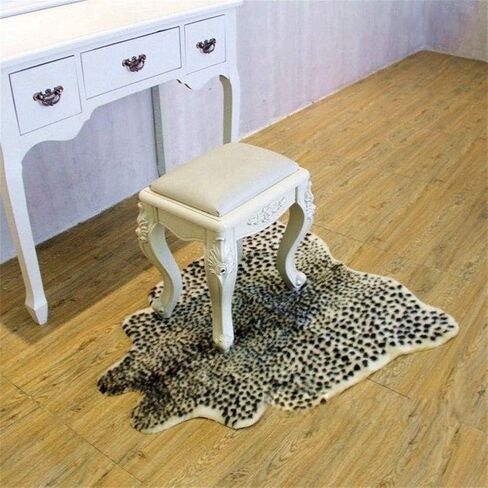 Cow Print Rug，3.6Wx2.5L Feet Faux Cowhide Skin Rug Animal Printed Area Rug Carpet for Bedroom,Home Office, Livingroom in Kuwait