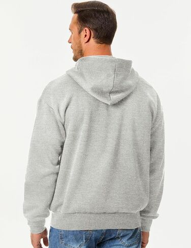 Mens Fleece Hooded Sweatshirt Winter Full Zip Jackets Long Sleeve Outerwear with Multi Pockets in Saudi Arabia