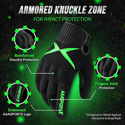 Breathable Motorcycle Gloves for Men with Kevlar & TPR Palm Protection Hard Knuckles Touchscreen in Kuwait