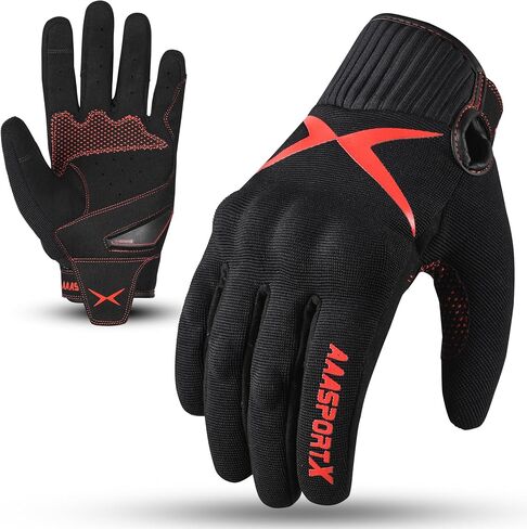 Breathable Motorcycle Gloves for Men with Kevlar & TPR Palm Protection Hard Knuckles Touchscreen in Kuwait