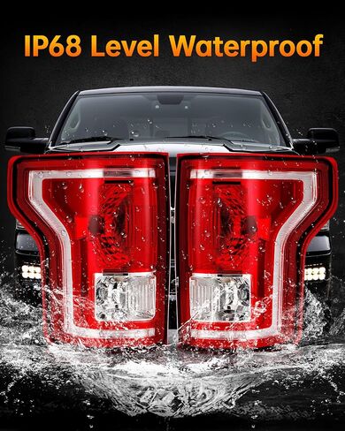 OKLPF Rear Brake Tail Light Compatible With 2015 2016 2017 Ford F150 F-150 Replace FL3Z-13405-A FL3Z-13404-A,Replacement Red Taillight Assembly,Included Bulbs,Driver and Passenger Side in Saudi Arabia
