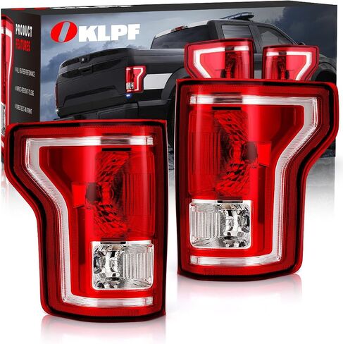 OKLPF Rear Brake Tail Light Compatible With 2015 2016 2017 Ford F150 F-150 Replace FL3Z-13405-A FL3Z-13404-A,Replacement Red Taillight Assembly,Included Bulbs,Driver and Passenger Side in Saudi Arabia