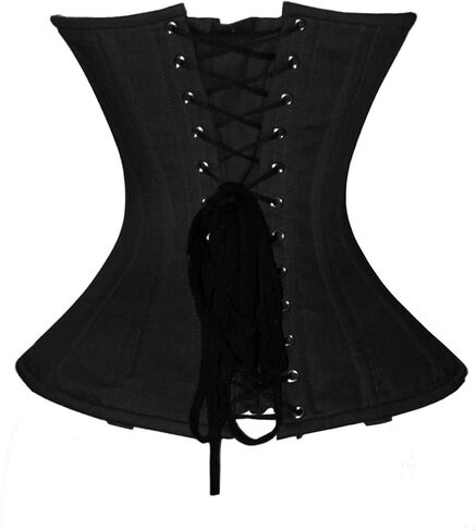 luvsecretlingerie Heavy Duty 26 Double Steel Boned Waist Training Cotton Underbust Shaper Wider Hips Corset #450-C2 in Saudi Arabia