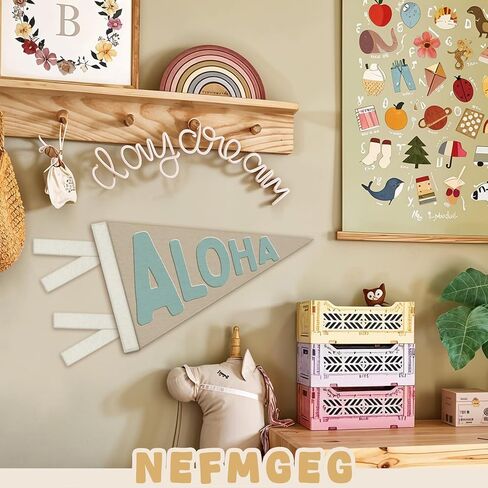 Kids Playroom Decor, Play Sign Wall Pennants Banners Flags, Boho Colorful Wall Hanging Decor for Toddler Kids Boys Nursery Bedroom Room Playroom in Kuwait