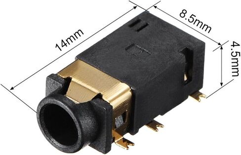 3.5 mm Audio Jack Connector PCB Mount Female Socket 6 Pin PJ-311D/PJ-342B 30V 0.5A 1W in Saudi Arabia