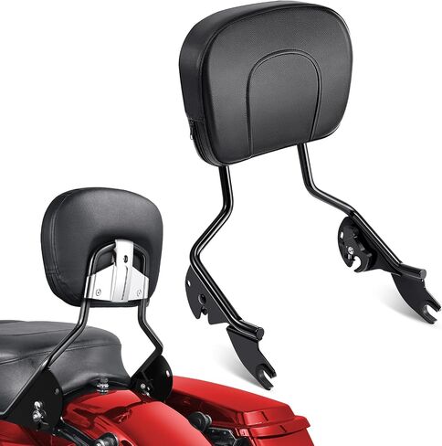 Benlari Passenger Backrest Sissy Bar ، إصدار سريع للانفصال Sissy Bar Backrest Fit for Harley Davidson Street Glidelectra Glide Road King 2009-2024 ، Black in Kuwait