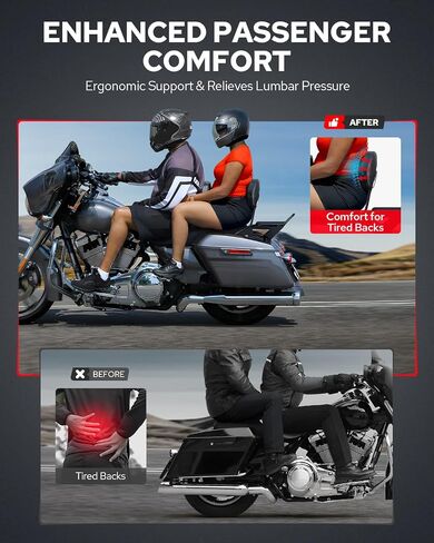 Benlari Passenger Backrest Sissy Bar ، إصدار سريع للانفصال Sissy Bar Backrest Fit for Harley Davidson Street Glidelectra Glide Road King 2009-2024 ، Black in Kuwait