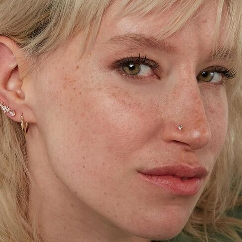 9PCS Hypoallergenic Titanium Nose Ring Studs Set, Silver Threadless Flatback Nose Stud for Women Men Gold Helix Tragus Piercing Jewelry Small Push in Flat Back Earrings CZ Ball Heart 20G 2/2.5/3/4mm in Kuwait
