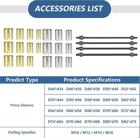 Universal Press and Pull Sleeve Kit Bushing Press Kit Bushing Installation and Removal Tool Set in Saudi Arabia