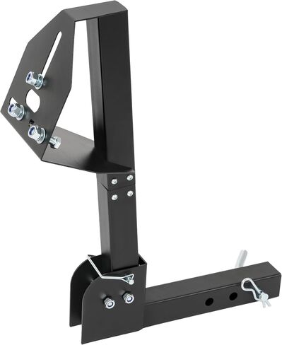 ECOTRIC Trailer Hitch Spare Tire Carrier Fits 4 & 5 & 6 Lugs Trailer Wheels Compatible with Truck with 2 Inch Hitch Receiver Adjustable Rack Holder Mount Black in Saudi Arabia