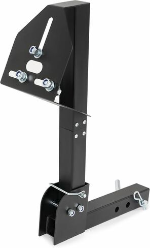 ECOTRIC Trailer Hitch Spare Tire Carrier Fits 4 & 5 & 6 Lugs Trailer Wheels Compatible with Truck with 2 Inch Hitch Receiver Adjustable Rack Holder Mount Black in Saudi Arabia