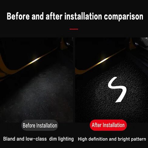 2Pcs Car Door Lights Projector for R55 R56 R57 R58 R59 R60 R61 F55 F56 F57 Car Door Logo Light Colorfast Courtesy Projector Laser Puddle lamp Welcome Lights Ghost Shadow Light Accessories (COOPER S) in Kuwait