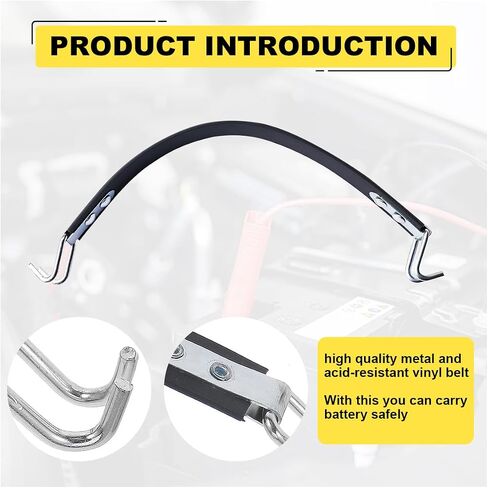 Car Battery Carrier Strap, Metal Automotive Battery Side Lifting Strap, Heavy Duty Car Battery Lifter Mounting Bracket for Most Cars, RVs, SUVs, Trucks (Flat Head) in Saudi Arabia
