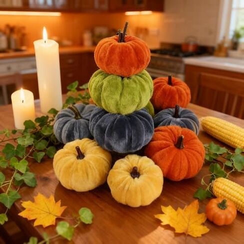 6pcs mini الاصطناعي اليقطين ، مثالي للسقوط الاصطناعي والقرع الهالوين للوح الطاولة ، mantel ، ديكور حفلة العطلات in Saudi Arabia