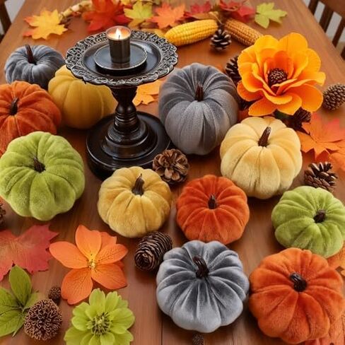 6pcs mini الاصطناعي اليقطين ، مثالي للسقوط الاصطناعي والقرع الهالوين للوح الطاولة ، mantel ، ديكور حفلة العطلات in Saudi Arabia