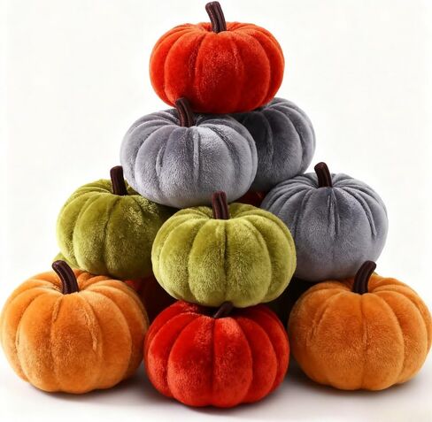 6pcs mini الاصطناعي اليقطين ، مثالي للسقوط الاصطناعي والقرع الهالوين للوح الطاولة ، mantel ، ديكور حفلة العطلات in Saudi Arabia