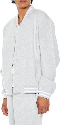 Forever 21 Men Heathered Varsity Bomber Jacket in Saudi Arabia