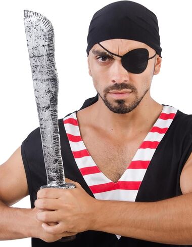 Halloween Pirate Bandanas 21 Inch Large Solid Bandanas for Men Women Headband Scarf Halloween Party Costume in Saudi Arabia