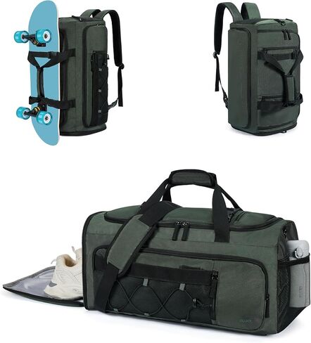 CLUCI Gym Bag for Men & Women, 35L Sports Duffle Bag for Travel,4 in 1 Weekender Bag,Overnight Backpack with Shoe Compartment,Carry on Duffel Bag for Airplane in Kuwait