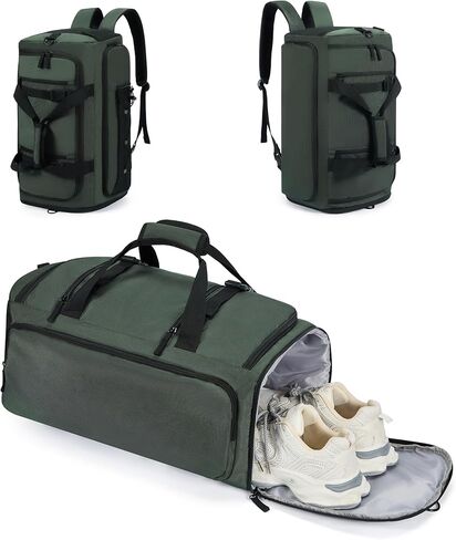 CLUCI Gym Bag for Men & Women, 35L Sports Duffle Bag for Travel,4 in 1 Weekender Bag,Overnight Backpack with Shoe Compartment,Carry on Duffel Bag for Airplane in Kuwait