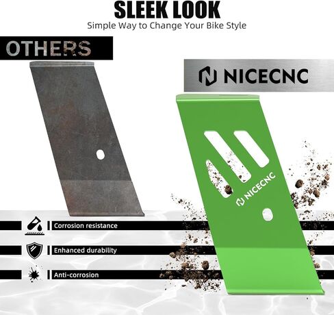 NICECNC CNC Motorcycle Fuse Enclosure Protector Fuse Box Protector Shield Compatible with Kawasaki KLR650 2008-2018, Aluminum, Anodization, Green in Saudi Arabia