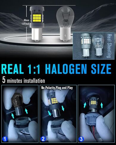 1157 Switchback LED Bulb With Built in Resistor 2357 LED Turn Signal Lights Bulb Anti Hyper Flash 2057 7528 Blinker Bulbs CANBUS Error Free, White Parking Light Bulb & DRL(2pcs) in Kuwait