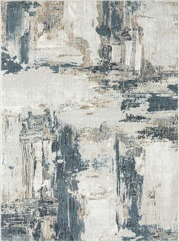 سجادة LUXE WEAVERS Camellia Collection 1660 رمادية مقاس 6x9 سجادة منطقة مجردة متعثرة in Kuwait